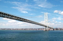 Akashi Kaikyo Bridge View from Water Level