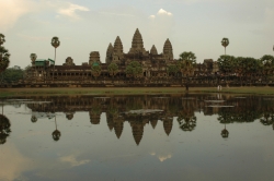 Angkor Wat Reflected in The Clear Water