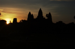 Sunset at Angkor Wat, Too Dark To See Anything
