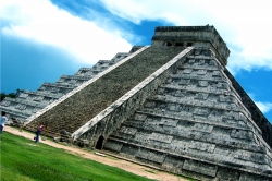 Diagonal Shot of Chichen Itza