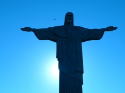 Nice Blue Background Behind the Statue of Christ The Redeemer