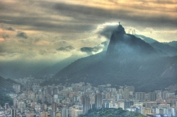 Cloudy Shot of Corcovado from Sugarloaf Mountain