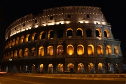 Direct View at the Colosseum of Rome