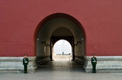 Two Guards in Front of The Forbidden City