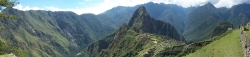 Long Panorama View of Machu Picchu