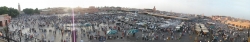 Panorama View of Marrakech Square Djemma el Fna