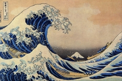 36 Views of Mount Fuji, Color Woodcut, Original Copy in 1823-1829