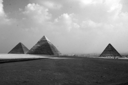 Great Pyramids of Giza in Black & White