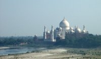 Taj Mahal and Yamuna River