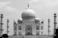White & Black View of the Taj