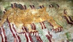 Jaguar Mural Painting Found at the Valley of the Dead