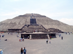 Full View of Pyramid of the Sun Up Close