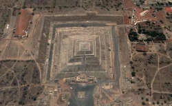 View of the Pyramid of the Sun From the Sky