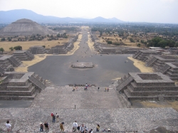Full View of the Avenue of the Dead at Teotihuacan From The Pyramid of The Moon